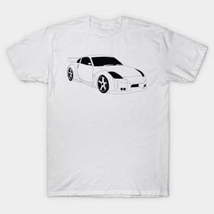 FF Nissan Fairlady Black Outline T-Shirt